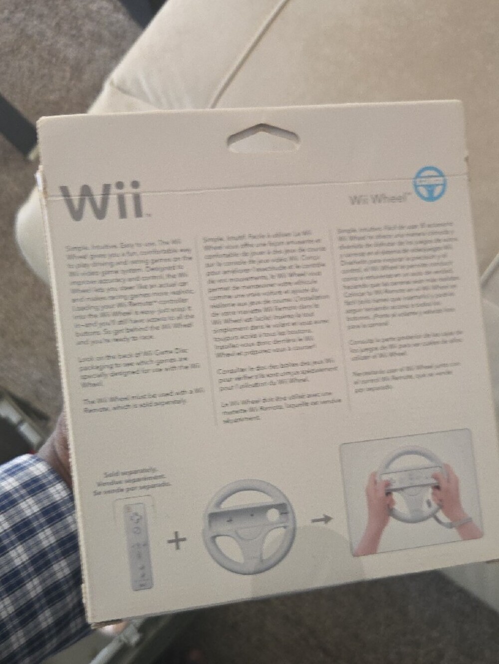 White Steering Wheel Gaming Accessory - Controller Attachment - Picture 2 of 2